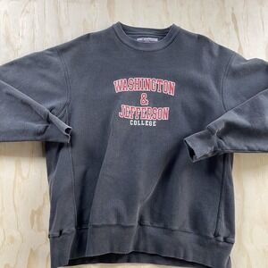 Y2K Champion Reverse Weave Sweatshirt Mens XL Black Washington Jefferson College